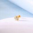14KT Yellow Gold Diamond Nose Pin,,hi-res view 1