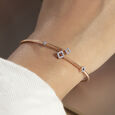 Graceful Shine Diamond & Gold Bangle,,hi-res view 2