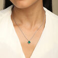 Mystic Green Silver Necklace,,hi-res view 2