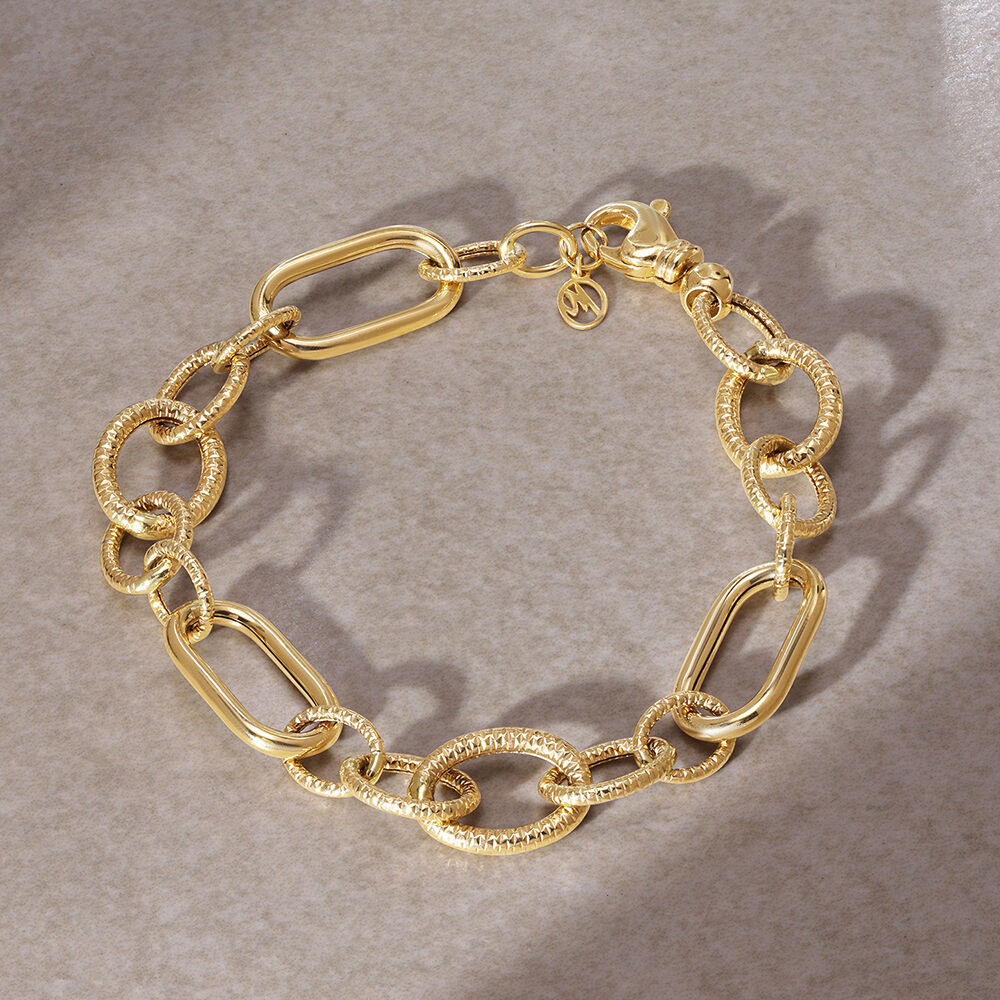 Ladies gold link bracelets top