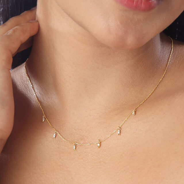 Radiant Droplets Diamond Necklace,,hi-res image number null