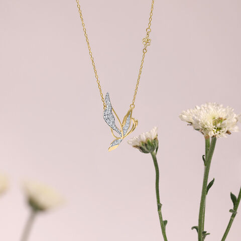 Enchanted Butterfly Diamond Necklace