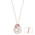 14 KT Rose Gold Interlocking Pendant With Chain,,hi-res view 1