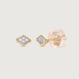 Arch Edge Diamond Stud Earrings,,hi-res view 4