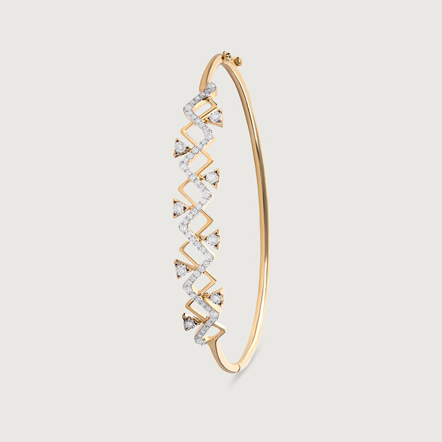 Lippan Sparkle Gold & Diamond Bangle,,hi-res image number null