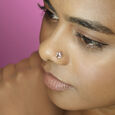 Triad Strob Gold & Diamond Nose Pin,,hi-res view 2