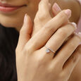 14 KT Delicate Reversible Heart Rose Gold and Diamond Ring,,hi-res view 3