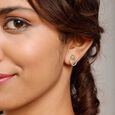 Sparkly Bloom Diamond Stud Earrings,,hi-res view 2