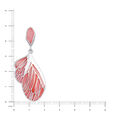 Silver Earrings For Women With Dangling Butterfly Wing Embellished By Multi-Coloured Mother Of Pearls,,hi-res view 4