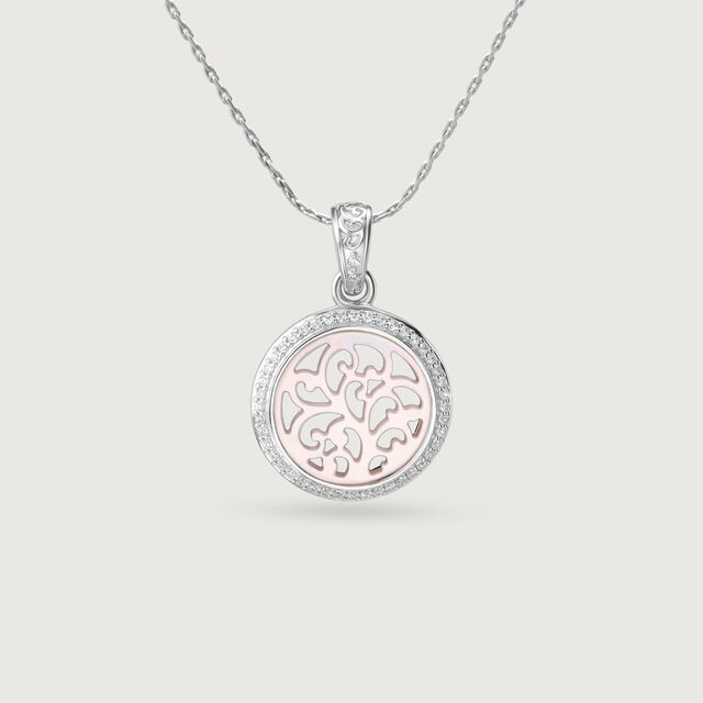 Ornate Radiant Silver Pendant,,hi-res image number null