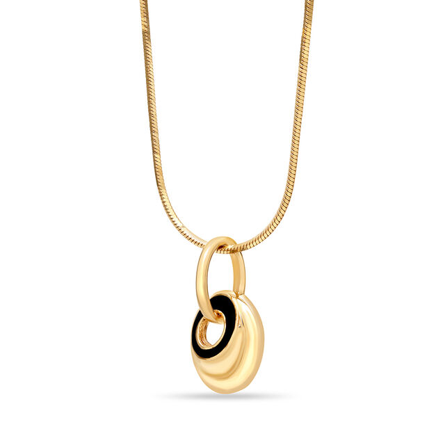 14KT Yellow Gold Overlapping Circles Pendant,,hi-res view 2