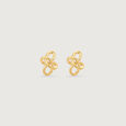 Infinite Flow Gold Stud Earrings,,hi-res view 3