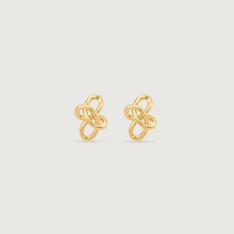 Infinite Flow Gold Stud Earrings