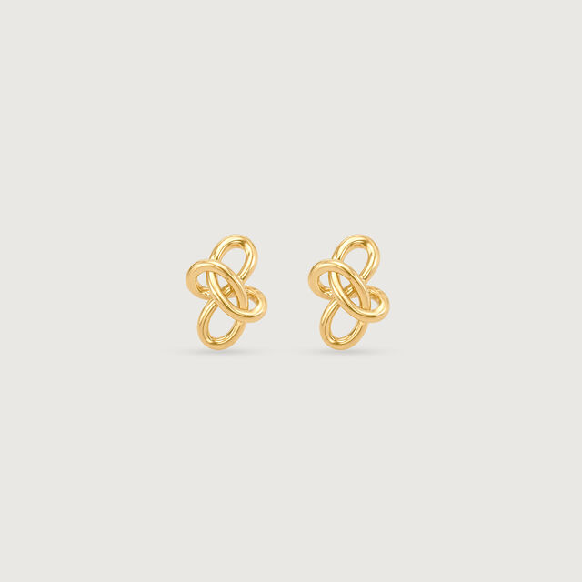Infinite Flow Gold Stud Earrings,,hi-res image number null