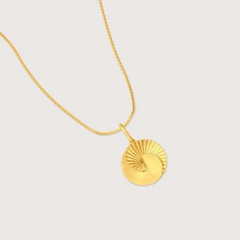 Radiant Sculpted Gold Pendant