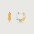 Versatile Radiant Gold Hoop Earrings,,hi-res view 3