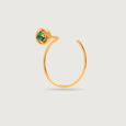 14KT Yellow Gold Dark Tsavorite Nose Pin,,hi-res view 2