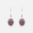 Purple Pop Silver Hoop Earrings,,hi-res view 3