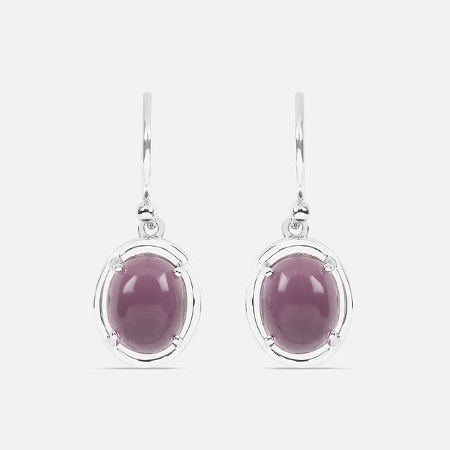 Purple Pop Silver Hoop Earrings,,hi-res image number null