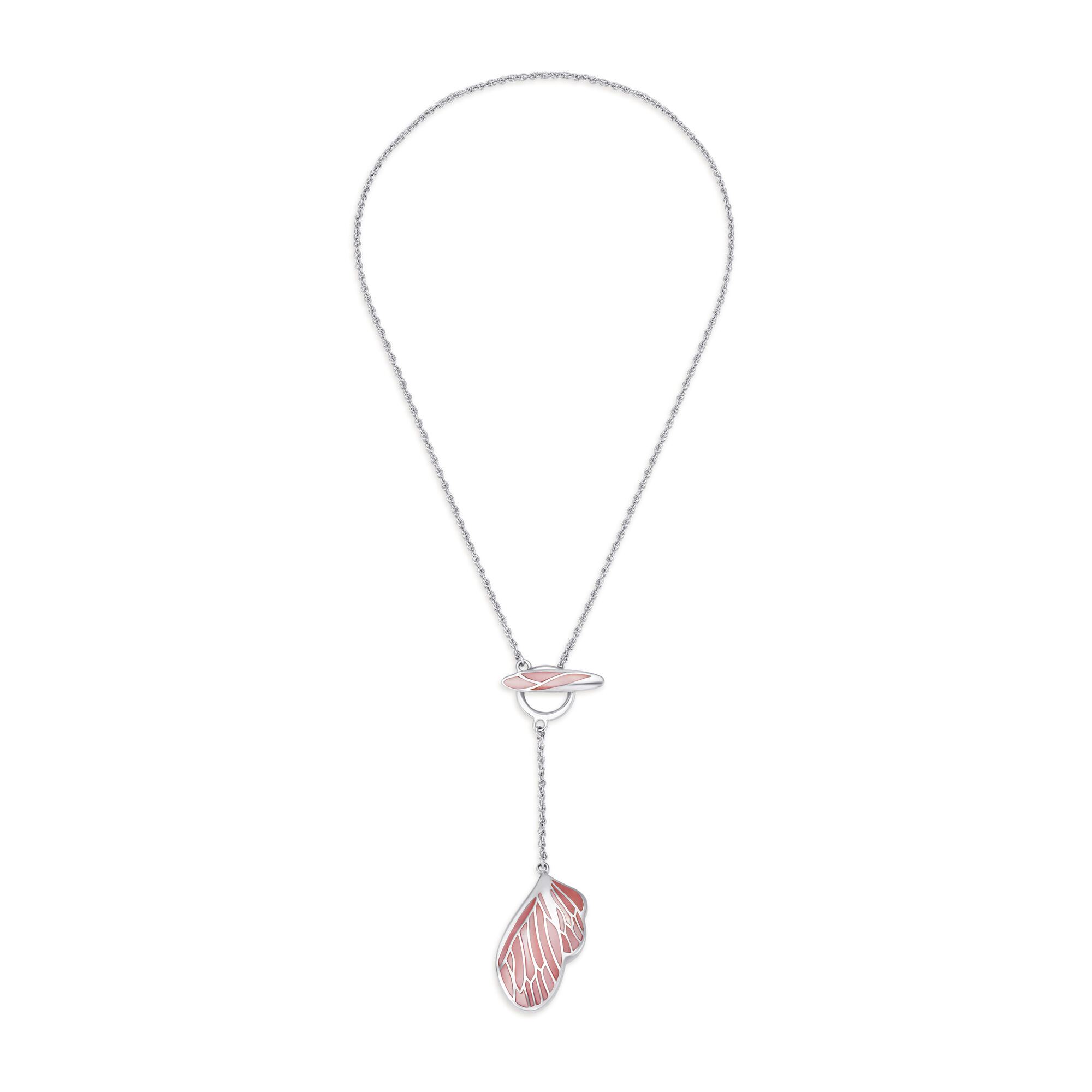 Buy Silver Necklace For Women With Butterfly Wing Pendant Embellished By Multi Coloured Mother Of Pearls Online Mia by Tanishq