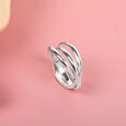 Infinity Loop Silver Finger Ring,,hi-res view 1
