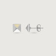 Subtle Edge Silver Stud Earrings,,hi-res view 4