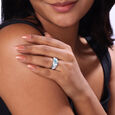 Mother of Pearl Wave Silver Ring,,hi-res view 2