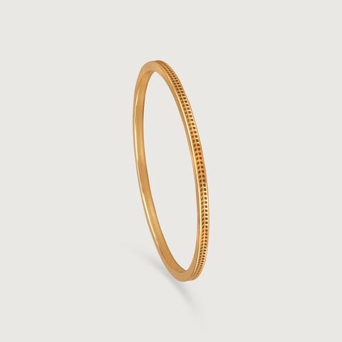 Sleek Textured Gold Bangle