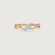 Dancing Vines Gold & Diamond Finger Ring,,hi-res view 4