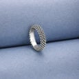 Textured Plate Silver Ring,,hi-res view 1
