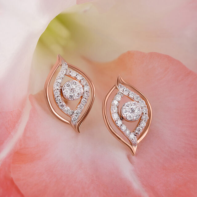 Radiant Marquise Gold & Diamond Stud Earrings,,hi-res image number null