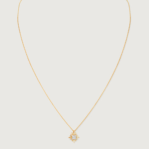 Petite Sunbeam Diamond Necklace