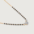 Radiant Charm 14 Kt Gold and Diamond Mangalsutra,,hi-res view 4