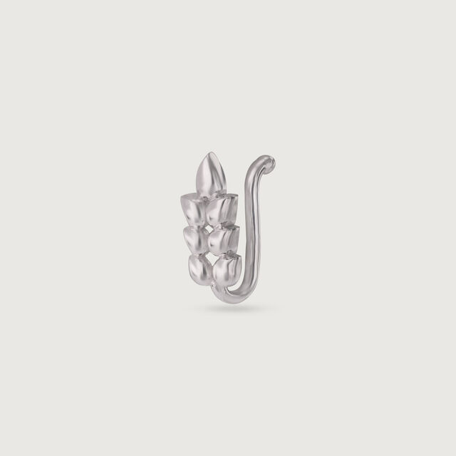 Playful Stacked Silver Nose Pin,,hi-res image number null