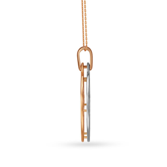 14KT Yellow-White Gold Pendant - Vacation By The Beach,,hi-res view 2