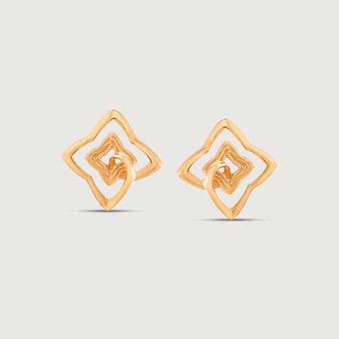 Radiant Bloom Gold Stud Earrings