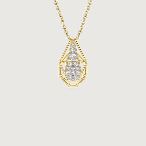 Faceted Poise Diamond Pendant