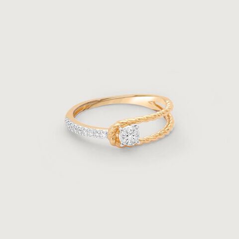 Braided Promise Diamond Ring