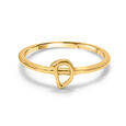 Letter D 14KT Yellow Gold Initial Ring,,hi-res view 4