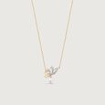 Lotus Bloom Pearl and Diamond Necklace,,hi-res view 3