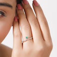 14KT Rose Gold Enchanted Dream Green Onyx Finger Ring,,hi-res view 2