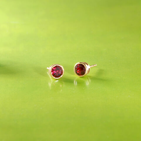 Crimson Aura Garnet Earrings