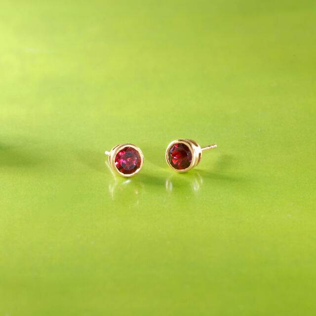 Crimson Aura Garnet Earrings,,hi-res image number null