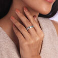 Geometric Edge Silver Ring,,hi-res view 2