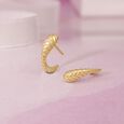 Chevron Trend Gold Stud Earrings,,hi-res view 1