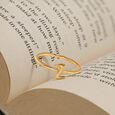 Letter Z 14KT Yellow Gold Initial Ring,,hi-res view 2