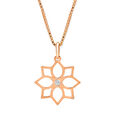 14KT White and Rose Gold Striking floral Diamond Pendant,,hi-res view 1