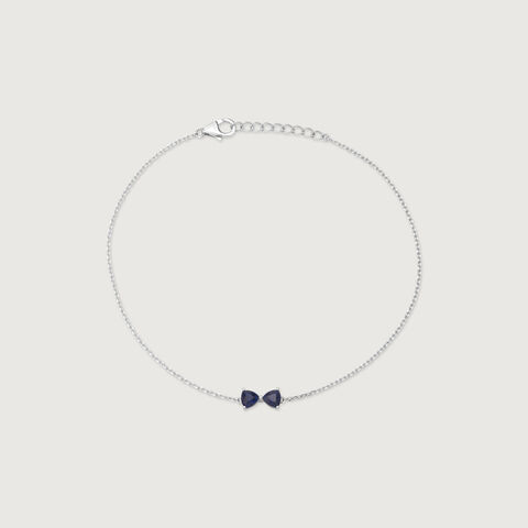 Aqua Flick Single Silver Anklet