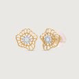Gleaming Blossom Diamond Stud Earrings,,hi-res view 4