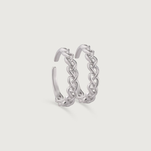 Swirl Mesh Silver Toe Rings,,hi-res image number null
